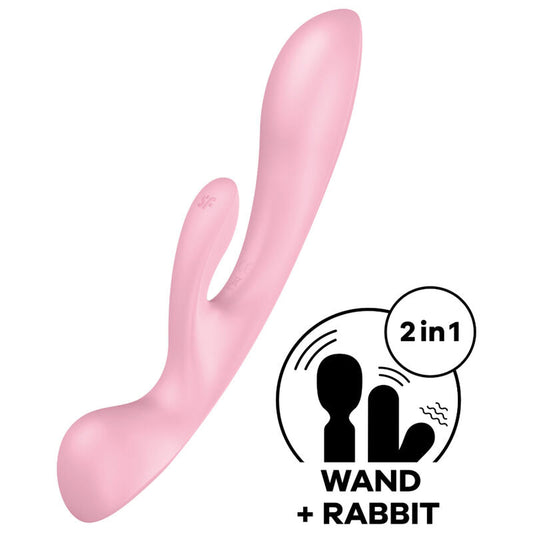 Satisfyer Triple Oh Hybrid Vibration Pink | Niks.fi verkkokauppa