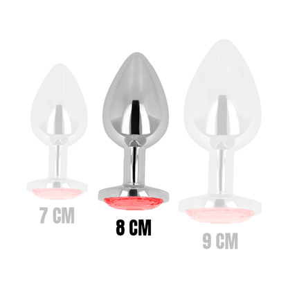 Ohmama Anal Plug With Red Crystal 8 Cm | Niks.fi verkkokauppa