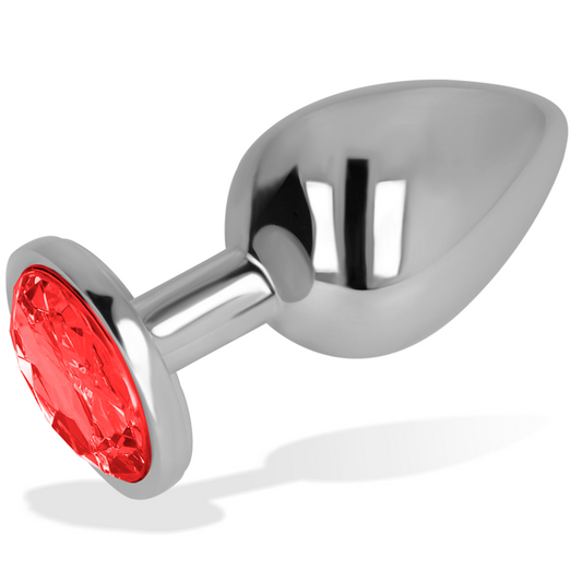 Ohmama Anal Plug With Red Crystal 8 Cm | Niks.fi verkkokauppa