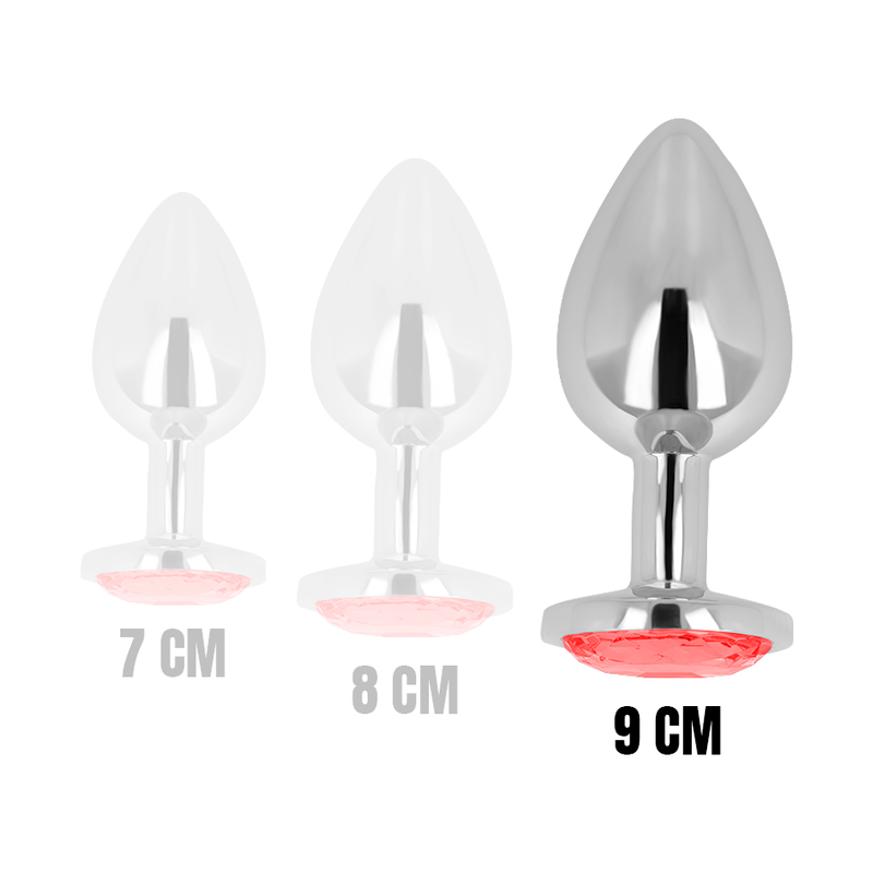 Ohmama Anal Plug With Red Crystal 9 Cm | Niks.fi verkkokauppa