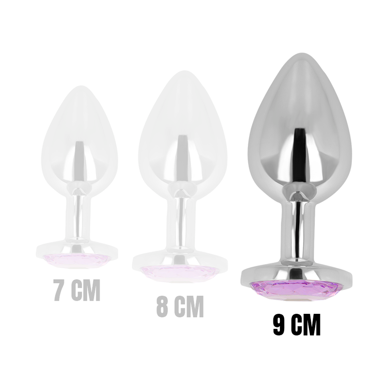 Ohmama Anal Plug With Violet Crystal 9 Cm | Niks.fi verkkokauppa