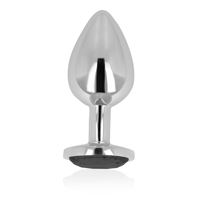 Ohmama Anal Plug With Black Crystal 8 Cm | Niks.fi verkkokauppa