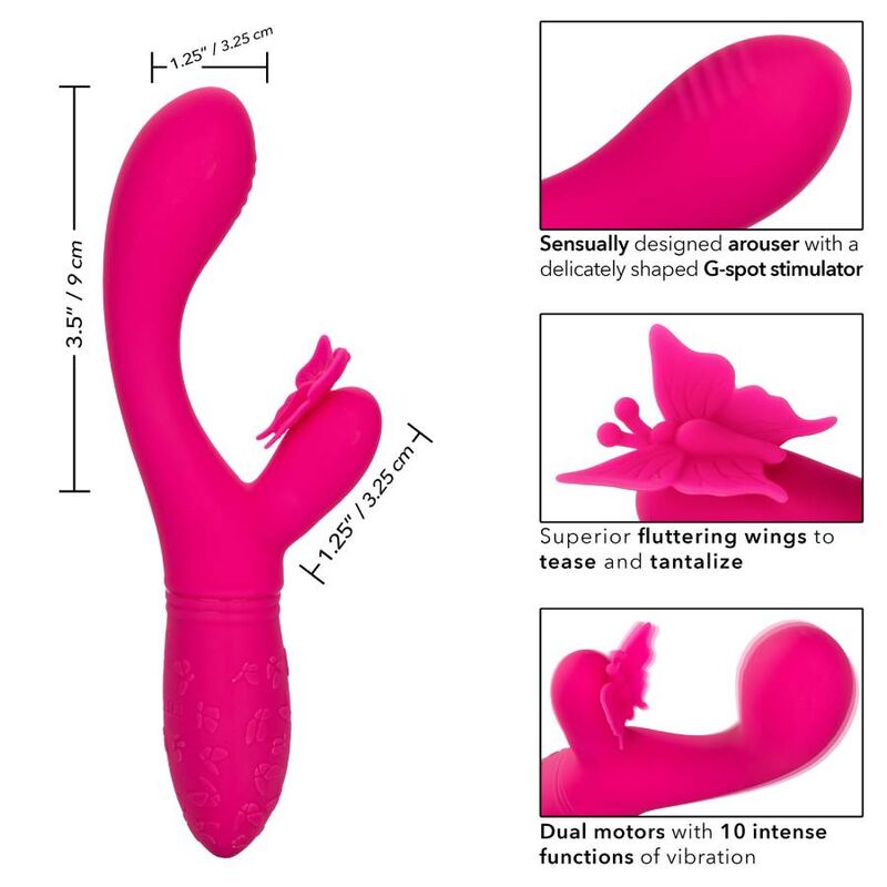 Perhonen vibraattori - Kiss Flutter Pinkki | Niks.fi verkkokauppa