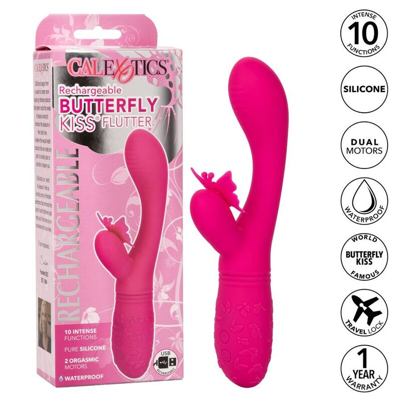 Perhonen vibraattori - Kiss Flutter Pinkki | Niks.fi verkkokauppa