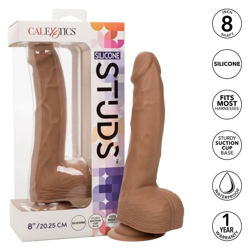 Calexotics Silicone Studs 20.32 Cm Brown | Niks.fi verkkokauppa