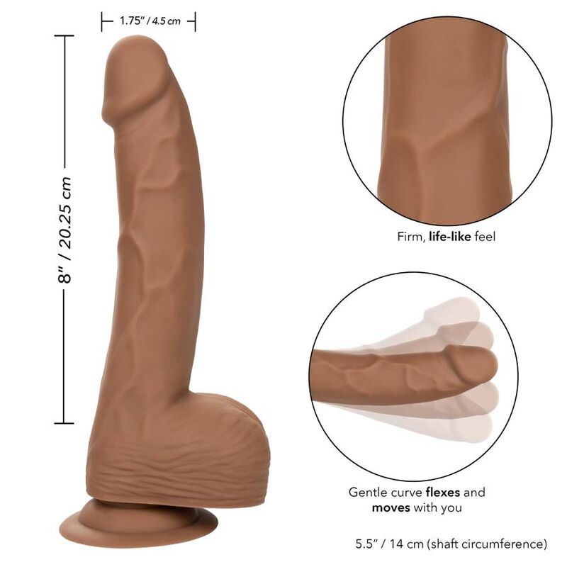 Calexotics Silicone Studs 20.32 Cm Brown | Niks.fi verkkokauppa