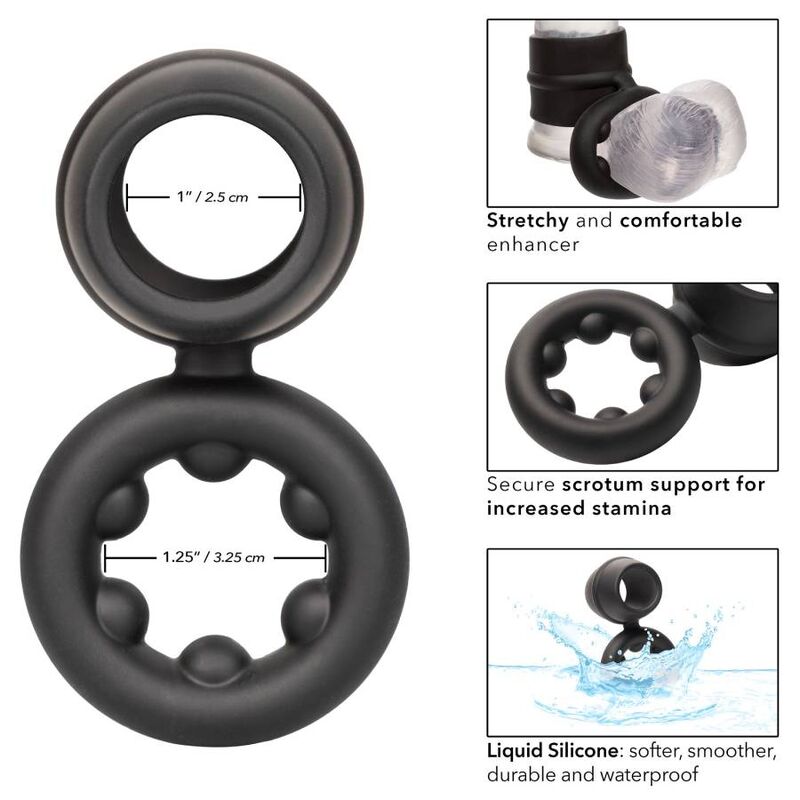 Calexotics Alpha Dual Magnum Ring Black | Niks.fi verkkokauppa
