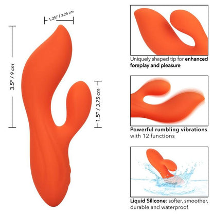 Stella Dual Teaser Vibraattori - Orange | Niks.fi verkkokauppa