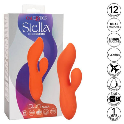 Stella Dual Teaser Vibraattori - Orange | Niks.fi verkkokauppa