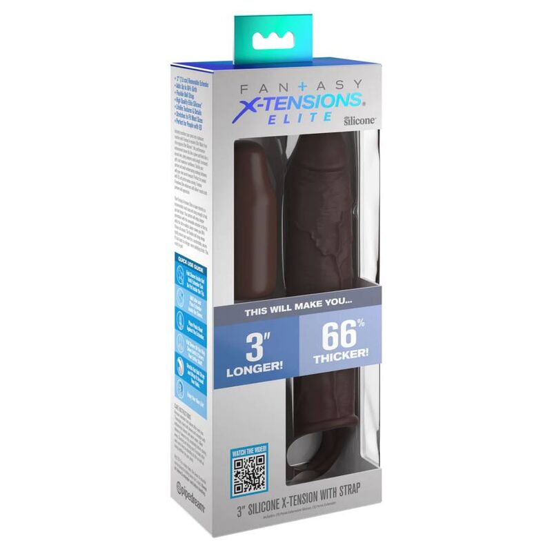 Fantasy X Tensions Pipedreams Extension W Strap 17,78 Cm Brown | Niks.fi verkkokauppa