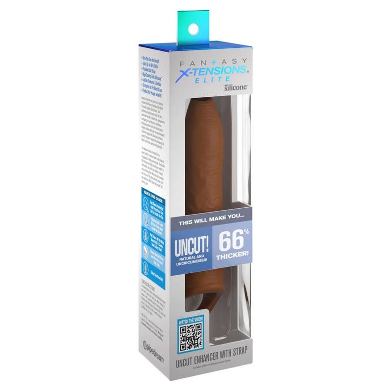 Pipedreams Sleeve Uncut 17,78 Cm W Strap Caramel | Niks.fi verkkokauppa