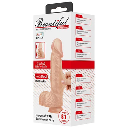 Baile Beautiful Encounter Catoblepas Flexible Realistic Dildo 20.6 Cm Natural | Niks.fi verkkokauppa