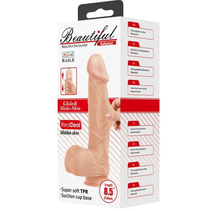 Baile Beautiful Encounter Bahamut Flexible Realistic Dildo 21.8 Cm Natural | Niks.fi verkkokauppa