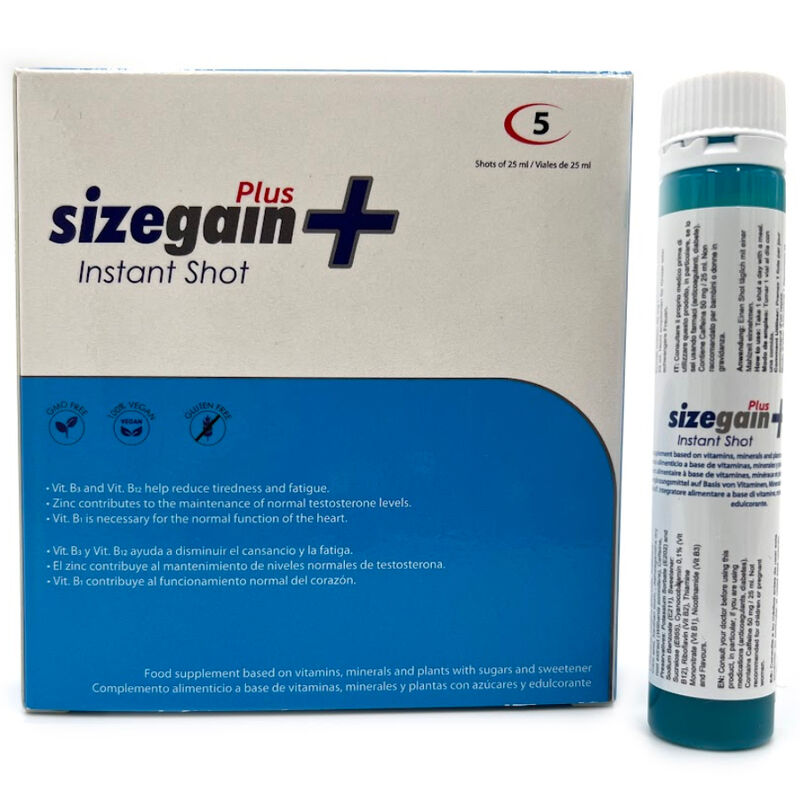 500 Cosmetics -Sizegain Plus Instant Shot Male Energizer 5 Units | Niks.fi verkkokauppa