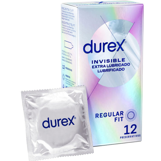 Durex Invisible Extra Lubricated 12 Units | Niks.fi verkkokauppa