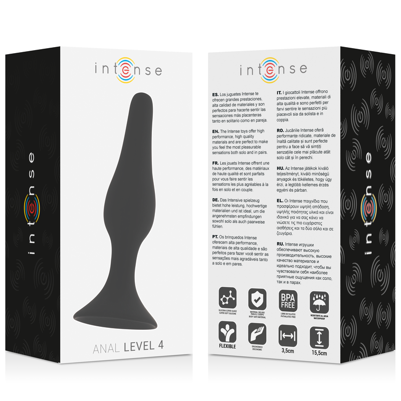 Intense Anal Level 4 15.5Cm Black | Niks.fi verkkokauppa