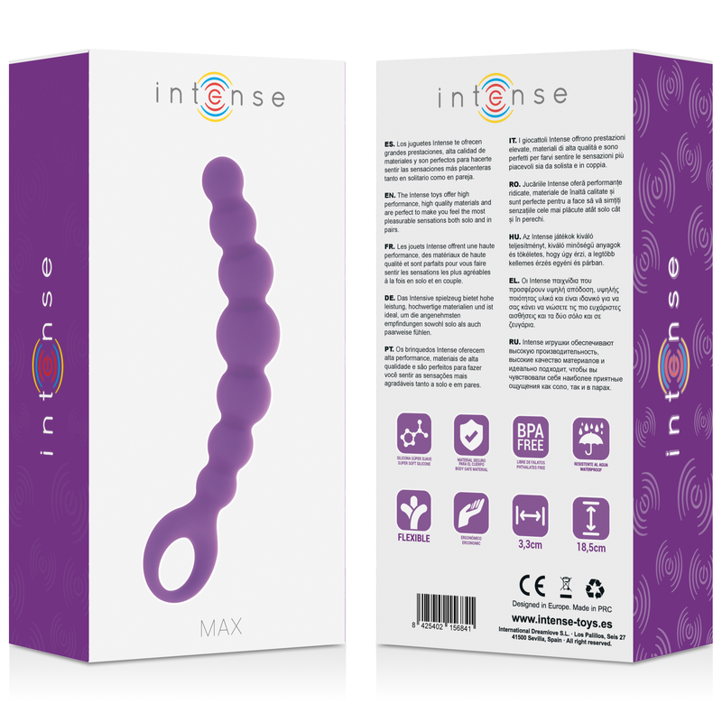 Intense Anal Beads Max Lilac | Niks.fi verkkokauppa