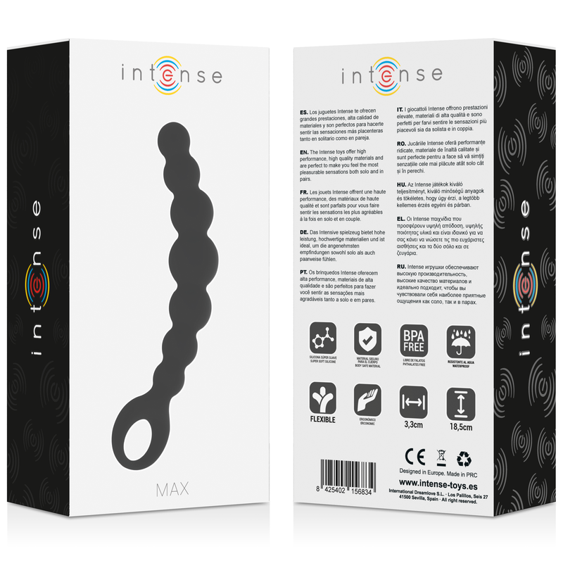 Intense Anal Beads Max Black | Niks.fi verkkokauppa
