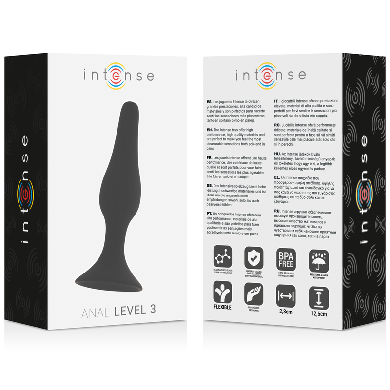 Intense Anal Level 3 12.5Cm Black | Niks.fi verkkokauppa