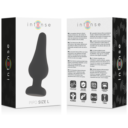 Intense Anal Plug Pipo L Black Silicone 13 Cm | Niks.fi verkkokauppa