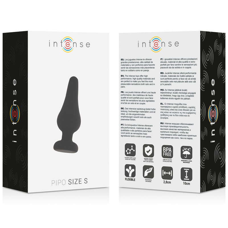 Intense Anal Plug Pipo S Black Silicone 9.8 Cm | Niks.fi verkkokauppa