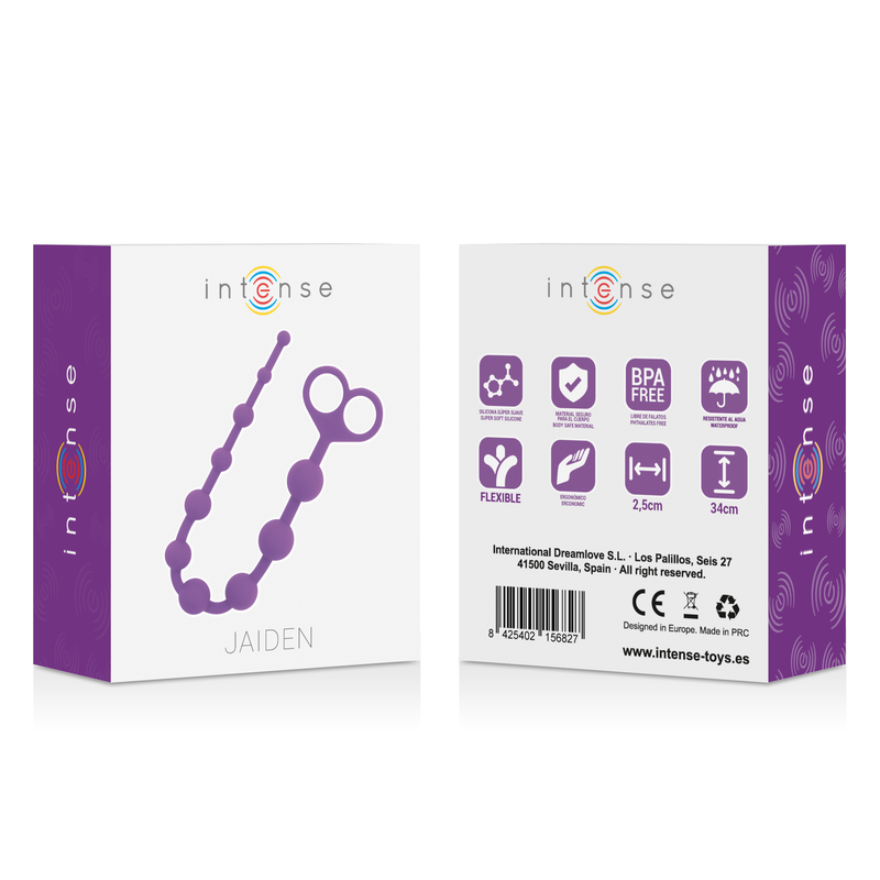 Intense Jaiden Anal Beads Lilac | Niks.fi verkkokauppa