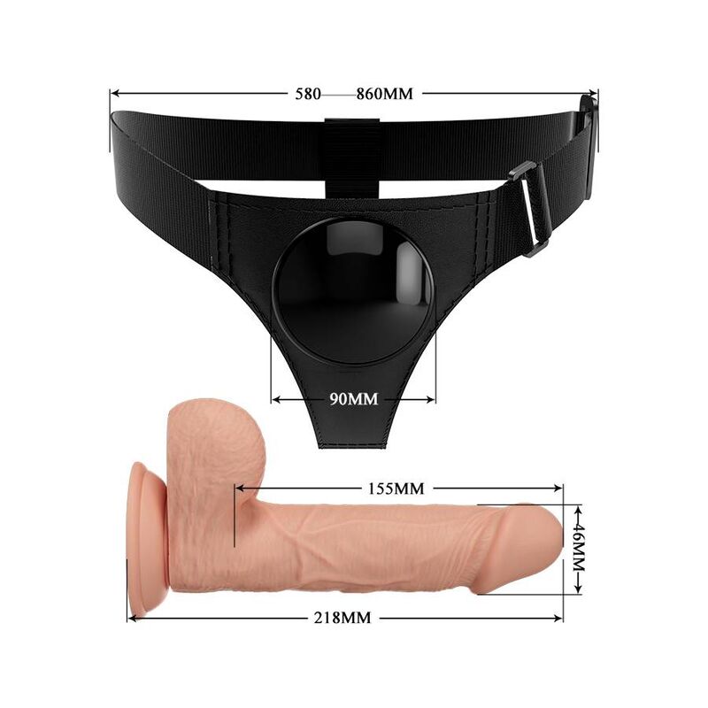 Pretty Love Harness Briefs Universal Harness With Dildo Jerry 21.8 Cm Natural | Niks.fi verkkokauppa