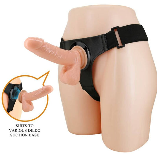 Pretty Love Harness Briefs Universal Harness With Dildo Tom 20 Cm Natural | Niks.fi verkkokauppa