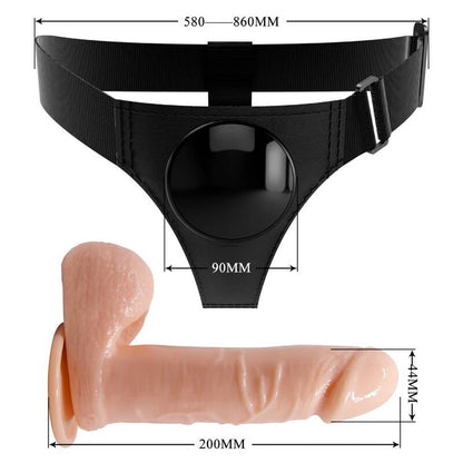 Pretty Love Harness Briefs Universal Harness With Dildo Tom 20 Cm Natural | Niks.fi verkkokauppa
