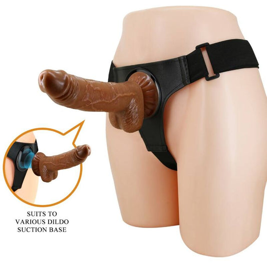 Pretty Love Harness Briefs Universal Harness With Dildo Micheal 20 Cm Black | Niks.fi verkkokauppa