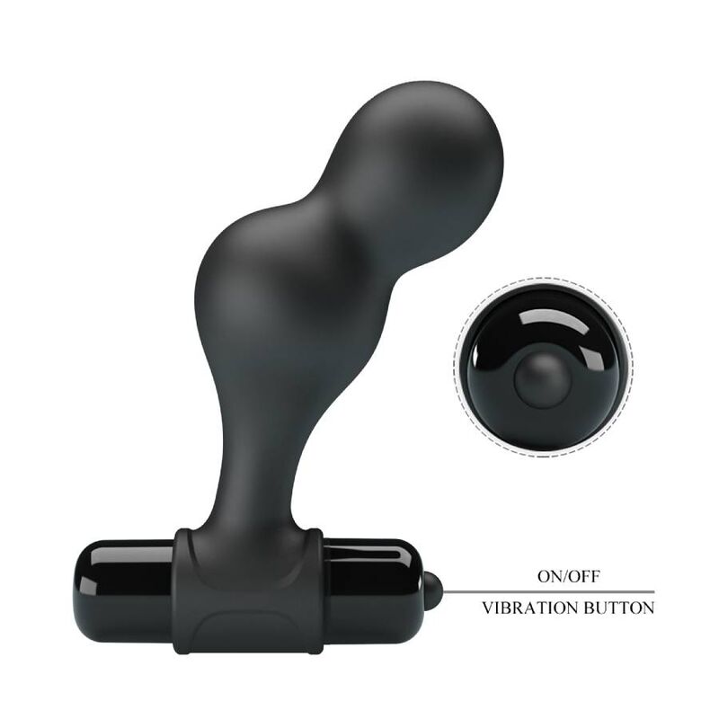 Mr Play Black Silicone Vibrator Anal Plug | Niks.fi verkkokauppa
