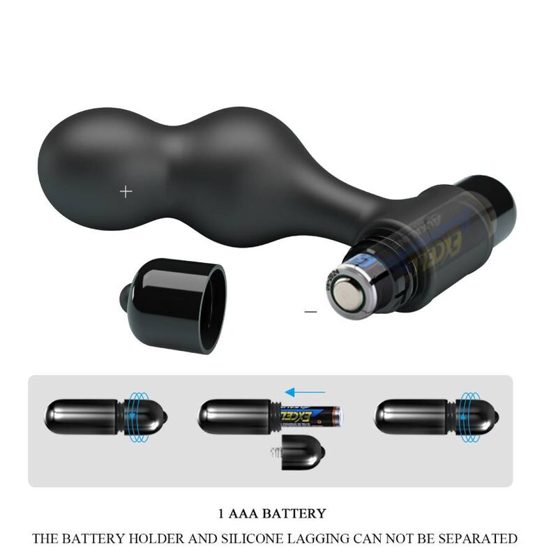 Mr Play Black Silicone Vibrator Anal Plug | Niks.fi verkkokauppa