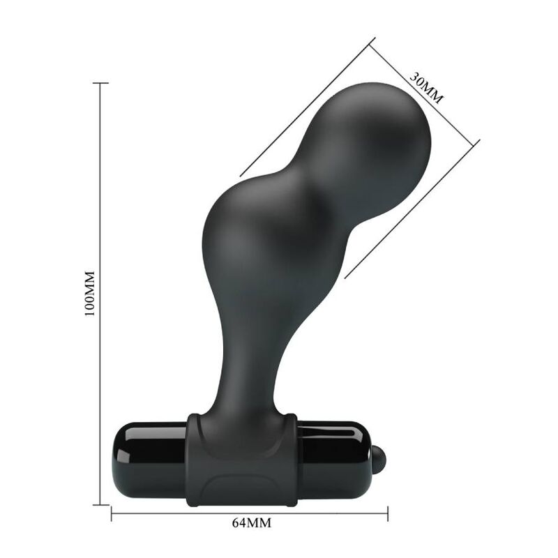 Mr Play Black Silicone Vibrator Anal Plug | Niks.fi verkkokauppa