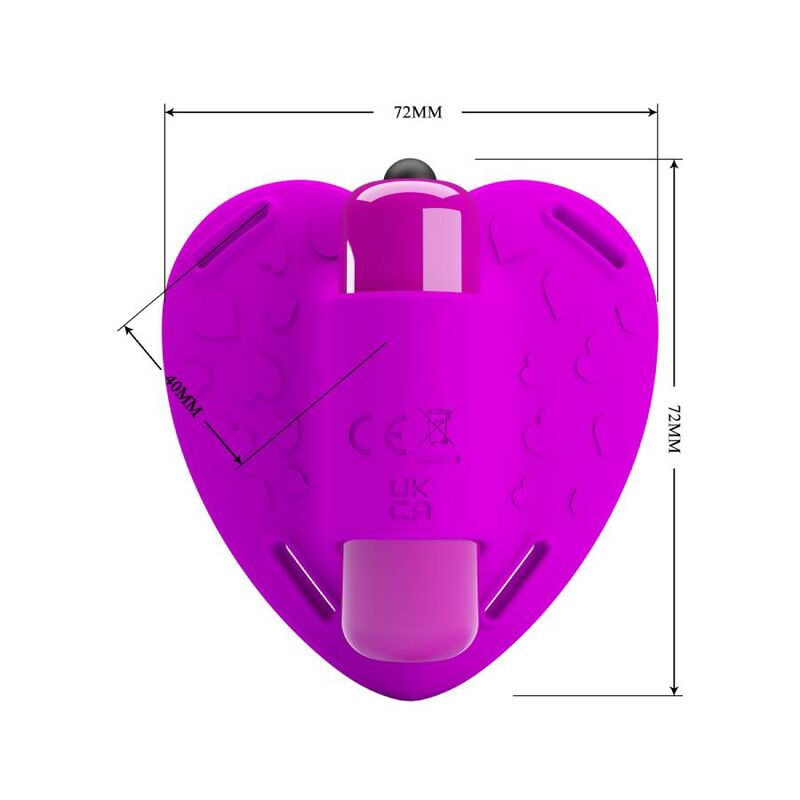 Pretty Love Heartbeat Clitoris Massager 10 Vibration Modes Purple | Niks.fi verkkokauppa