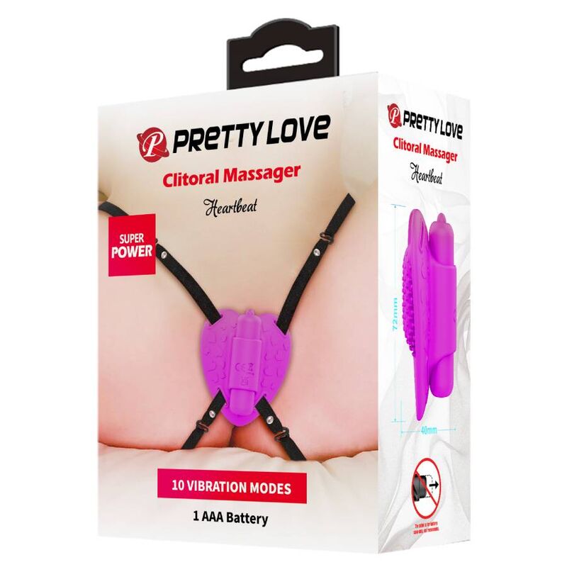 Pretty Love Heartbeat Clitoris Massager 10 Vibration Modes Purple | Niks.fi verkkokauppa