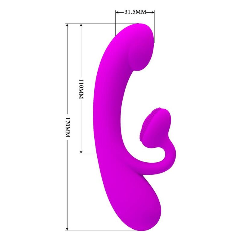 Pretty Love Sincere Vibrator And Clitoris Sucker Purple Silicone | Niks.fi verkkokauppa