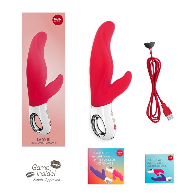 Lady Bi Dual Vibraattori India Red | Niks.fi verkkokauppa