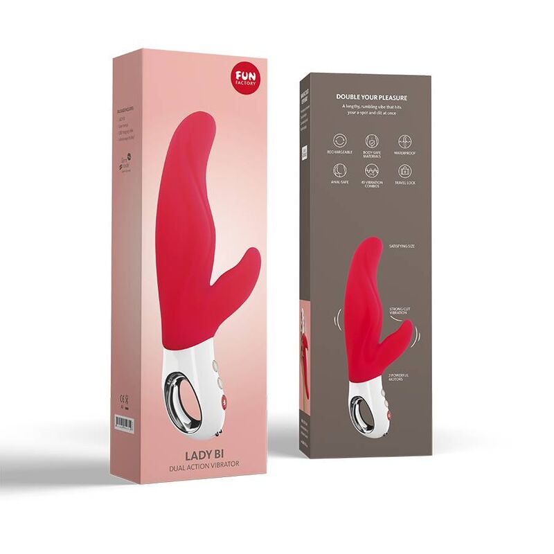 Lady Bi Dual Vibraattori India Red | Niks.fi verkkokauppa