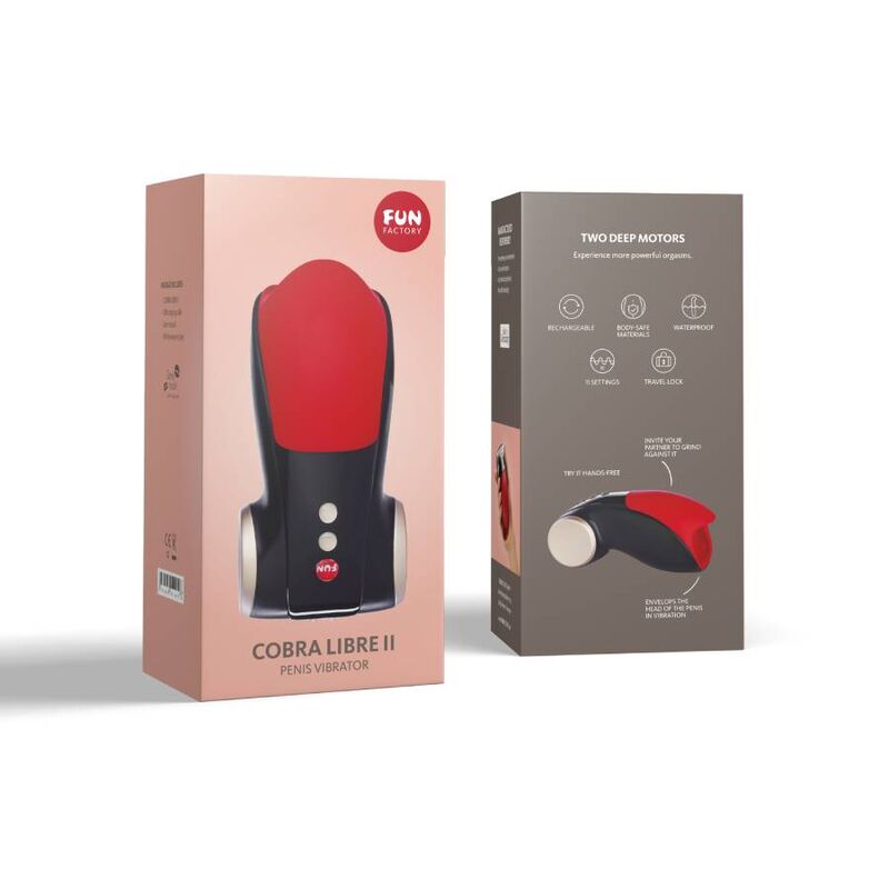 Fun Factory Cobra Libre Ii Head Of Penis Stimulator Black Red | Niks.fi verkkokauppa