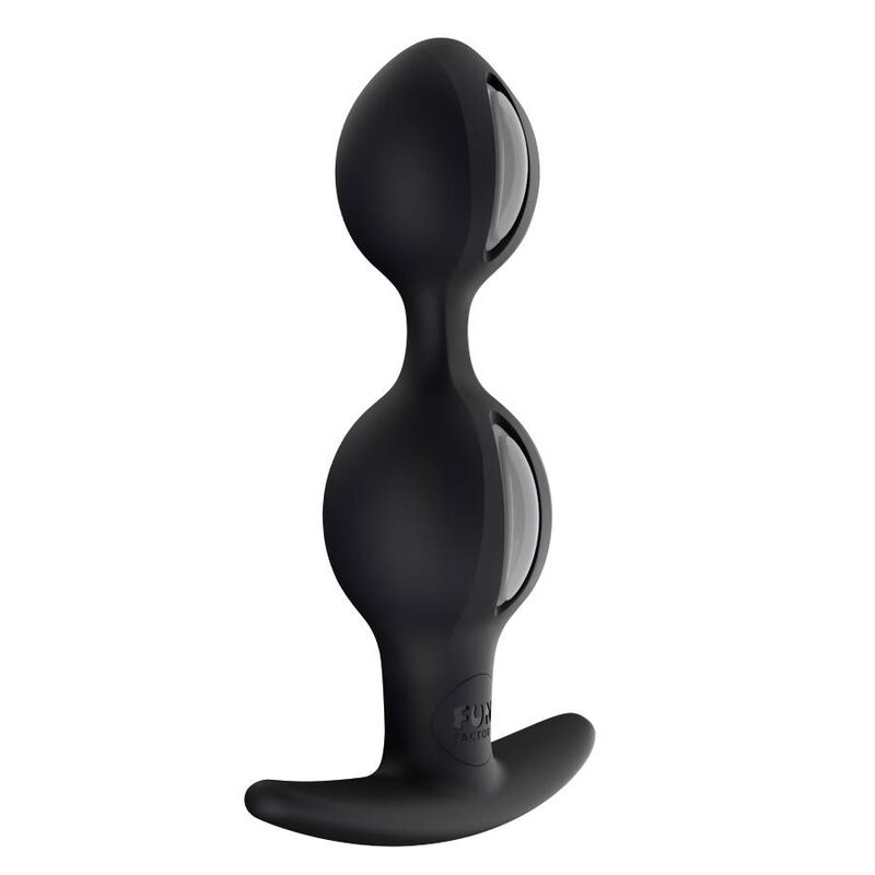 Fun Factory B Balls Duo Anal Plug With Motion Grey Black | Niks.fi verkkokauppa