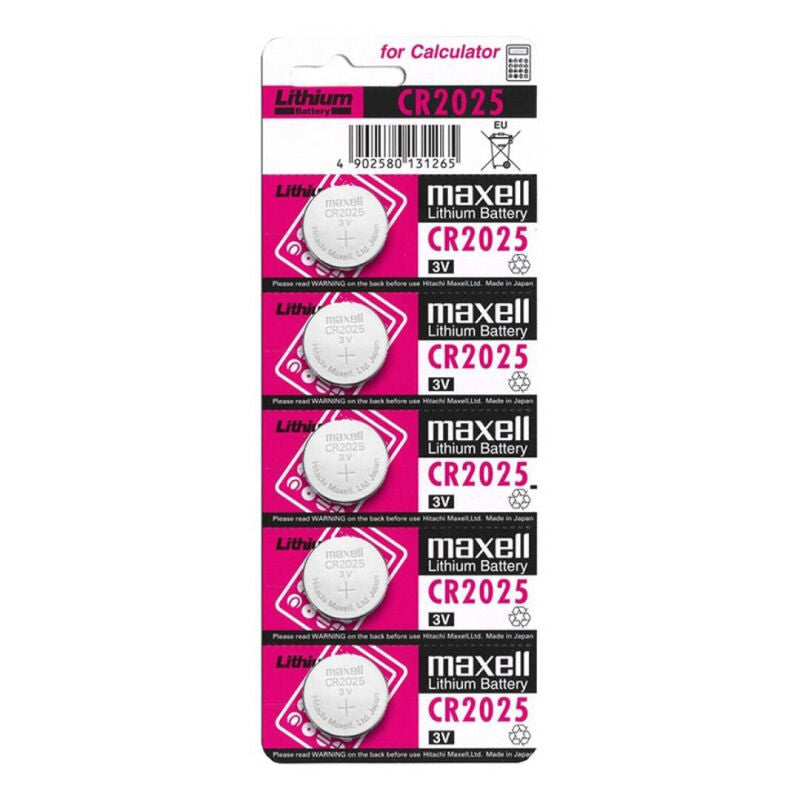 Maxell Battery Litio Cr2025 3V 5Uds | Niks.fi verkkokauppa