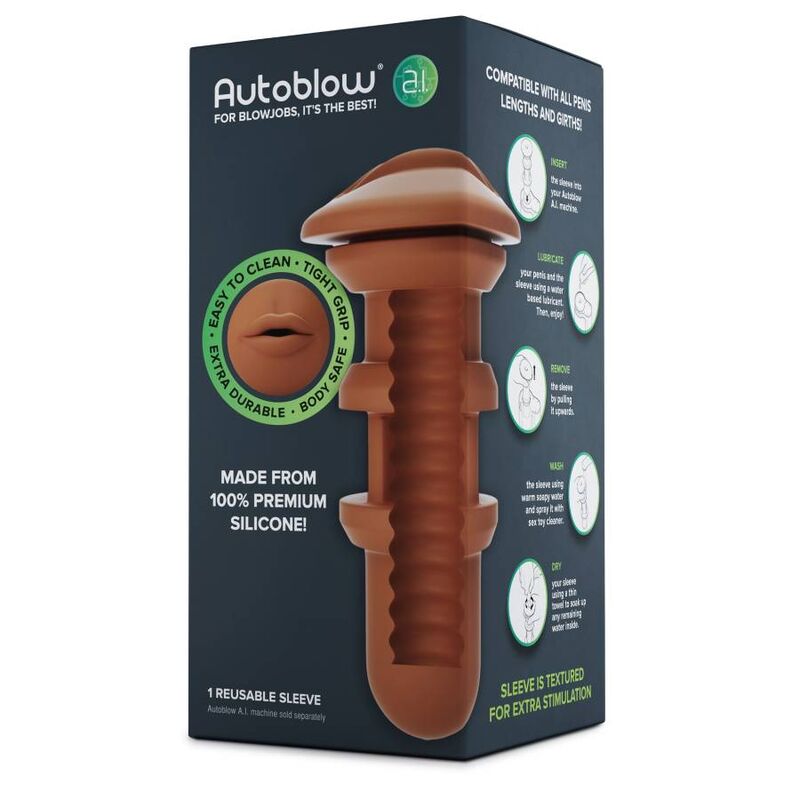 Autoblow Ai Mouth Sleeve Brown | Niks.fi verkkokauppa