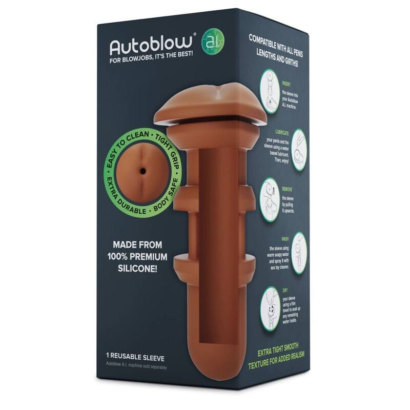 Autoblow Ai Anus Sleeve Brown | Niks.fi verkkokauppa