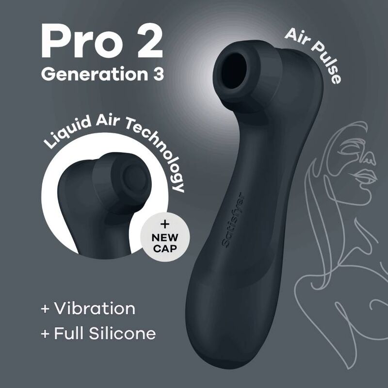 Satisfyer Pro 2 Generation 3 Liquid Air Technology Black | Niks.fi verkkokauppa