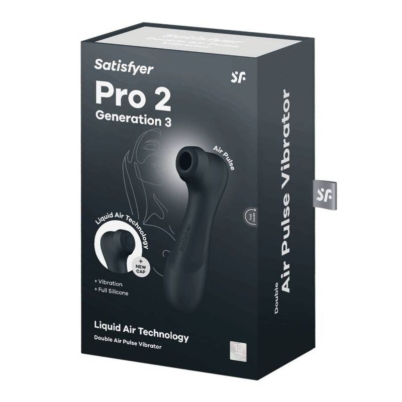 Satisfyer Pro 2 Generation 3 Liquid Air Technology Black | Niks.fi verkkokauppa