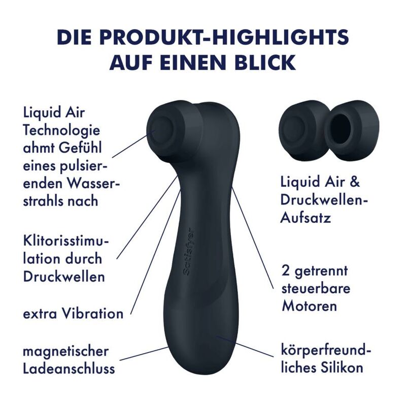 Satisfyer Pro 2 Generation 3 Liquid Air Technology Black | Niks.fi verkkokauppa