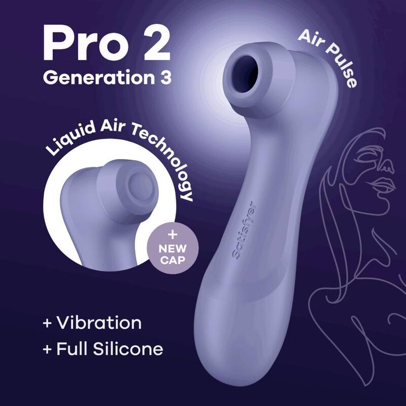 Satisfyer Pro 2 Generation 3 Liquid Air Technology Lilac | Niks.fi verkkokauppa