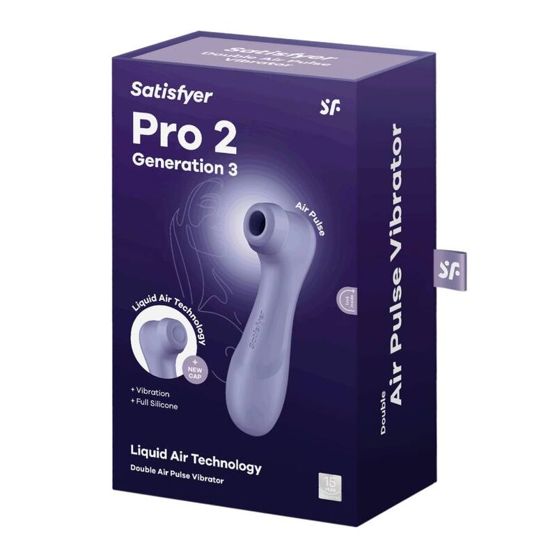 Satisfyer Pro 2 Generation 3 Liquid Air Technology Lilac | Niks.fi verkkokauppa