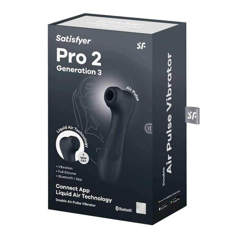Satisfyer Pro 2 V 3 Musta - Bluetooth Ja App | Niks.fi verkkokauppa