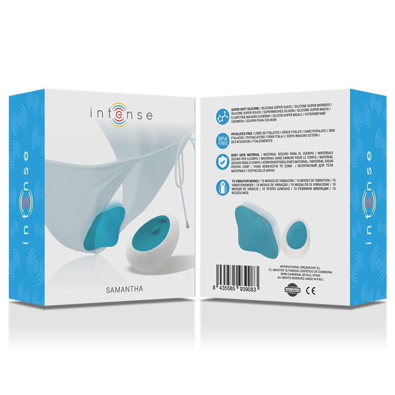 Intense Samantha Pantie Remote Control Blue | Niks.fi verkkokauppa